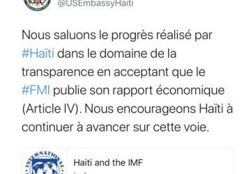 Coronavirus-Transparence : l’Administration américaine salue le progrès d’Haiti