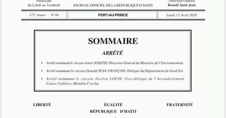 Nouvelles nominations au sein de l’administration publique