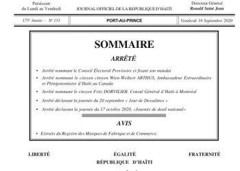 Haïti-Élection  :  l’Arrêté nommant les 9 membres du CEP finalement publié  ! 