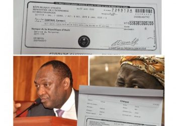 Haïti/Corruption : Agée de plus de 80 ans,  la mère de Youri Latortue a reçu du Parlement un chèque de 838, 305.55 gourdes pour 4 mois de travail