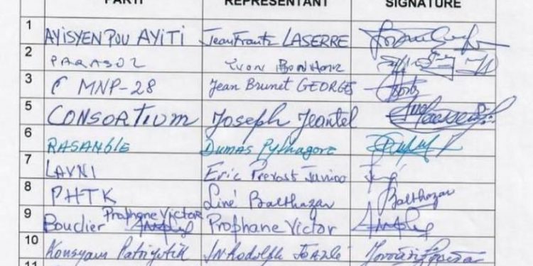 Haïti  : 16 partis politiques se positionnent pour la fin du mandat du Président Jovenel Moïse : 7 Février 2022