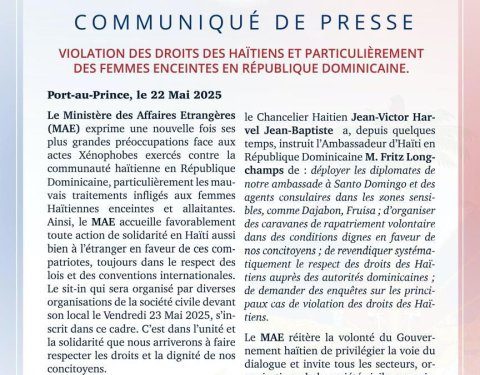Diplomatie : le MAE réagit enfin aux actes xénophobes visant les Haïtiens en République Dominicaine