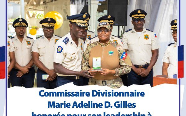 La PNH rend hommage à Marie Adeline D. Gilles pour son leadership à la tête de la POLIFRONT