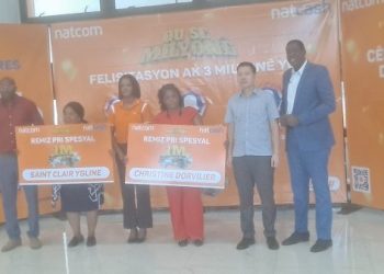 Tirage “Ou Se Milyonè” : Natcom honore trois clients avec une prime d’un million de gourdes chacun 