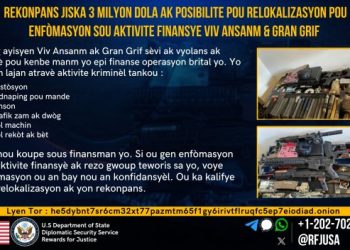 Haïti : Washington propose jusqu’à 3 millions de dollars pour des informations sur « Viv Ansanm » et « Gran Grif »