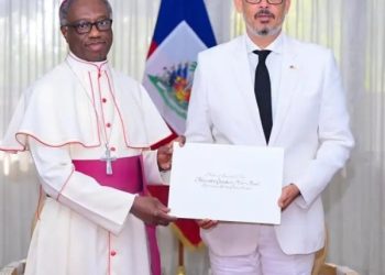 Haïti – Diplomatie : Alix Didier Fils-Aimé reçoit les lettres de créance du Nonce apostolique du Vatican, Jude Thaddeus Okolo