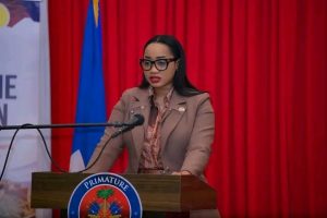 la ministre des Haïtiens vivant à l'étranger, Kathia Verdier