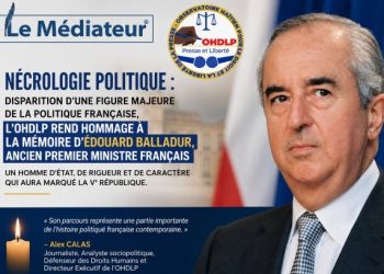 Haïti – France : l’OHDLP rend hommage à Édouard Balladur, figure majeure de la Ve République
