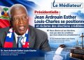 Présidentielle : Jean Ardrouin Esther Louis-Charles se positionne et réclame des élections crédibles