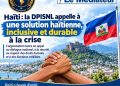 Haïti : la DPISNL appelle à une solution haïtienne, inclusive et durable à la crise