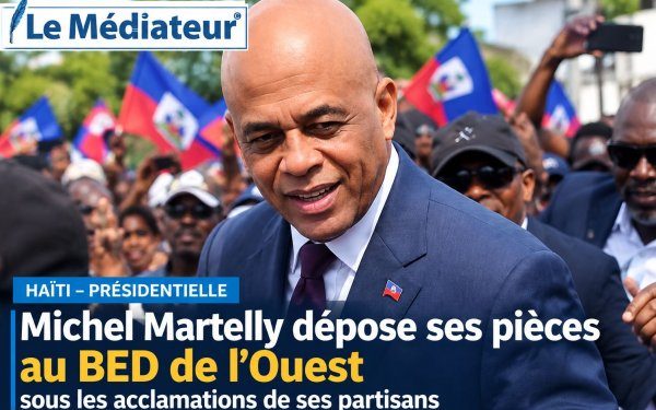 Haïti – Présidentielle : Michel Martelly dépose ses pièces au BED de l’Ouest sous les acclamations de ses partisans
