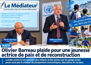 Haïti : Olivier Barreau plaide pour une jeunesse actrice de paix et de reconstruction