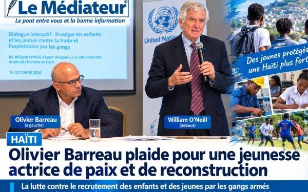 Haïti : Olivier Barreau plaide pour une jeunesse actrice de paix et de reconstruction