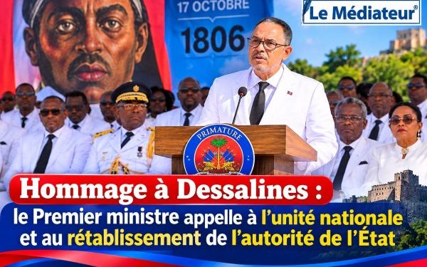 Hommage à Dessalines : le Premier ministre appelle à l’unité nationale et au rétablissement de l’autorité de l’État 