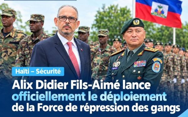 Haïti – Sécurité : Alix Didier Fils-Aimé lance officiellement le déploiement de la Force de répression des gangs