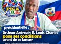 Présidentielle : le Dr Jean-Ardrouin E. Louis-Charles pose ses conditions avant de se lancer