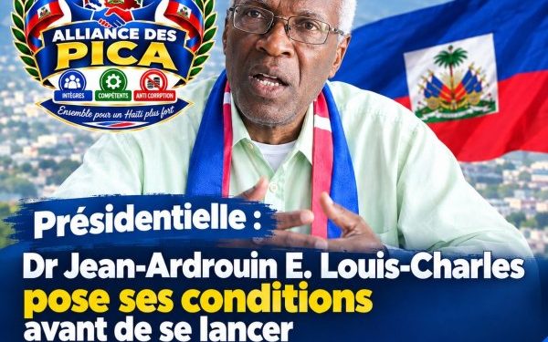 Présidentielle : le Dr Jean-Ardrouin E. Louis-Charles pose ses conditions avant de se lancer