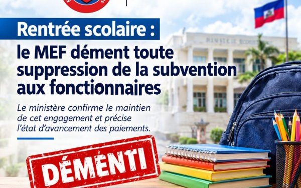 Rentrée scolaire : le MEF dément toute suppression de la subvention aux fonctionnaires