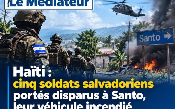 Haïti : cinq soldats salvadoriens portés disparus à Santo, leur véhicule incendié